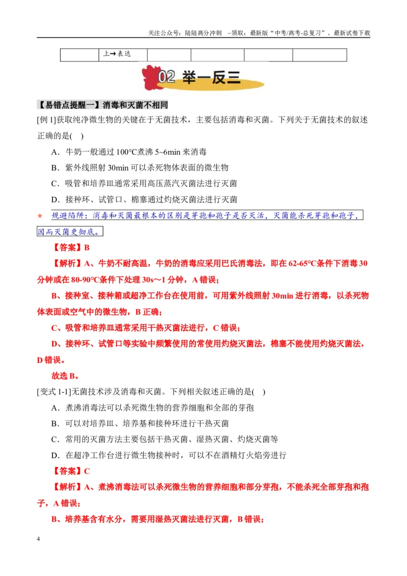 《易错点15生物技术与生物工程易错总结（4大陷阱）（教师版）_06-生物-高考总复习_专项复习_2025年_2025年高考生物考试易错题（新高考通用）》第4页预览