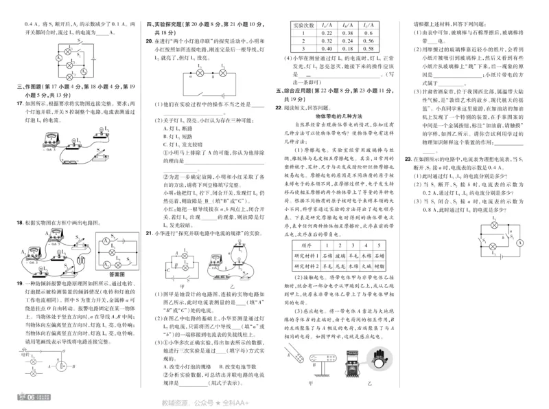 《2026《初中物理•天星一遍过》九全(人教)测评卷_26秋小学初中各机构教辅大合集（一本、教材帮、阳光同学、王朝霞、实验班、小典中点、上分卷、白欧、课堂笔记等等）_26秋初中教辅资料》第6页预览