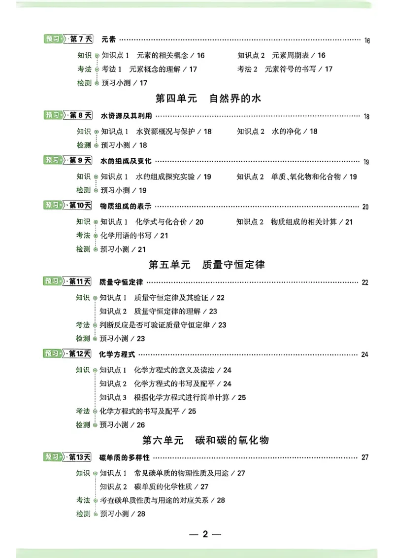 《2027中考预习新初三化学_26秋小学初中各机构教辅大合集（一本、教材帮、阳光同学、王朝霞、实验班、小典中点、上分卷、白欧、课堂笔记等等）_26秋初中教辅资料_26秋《万唯》系列》第3页预览