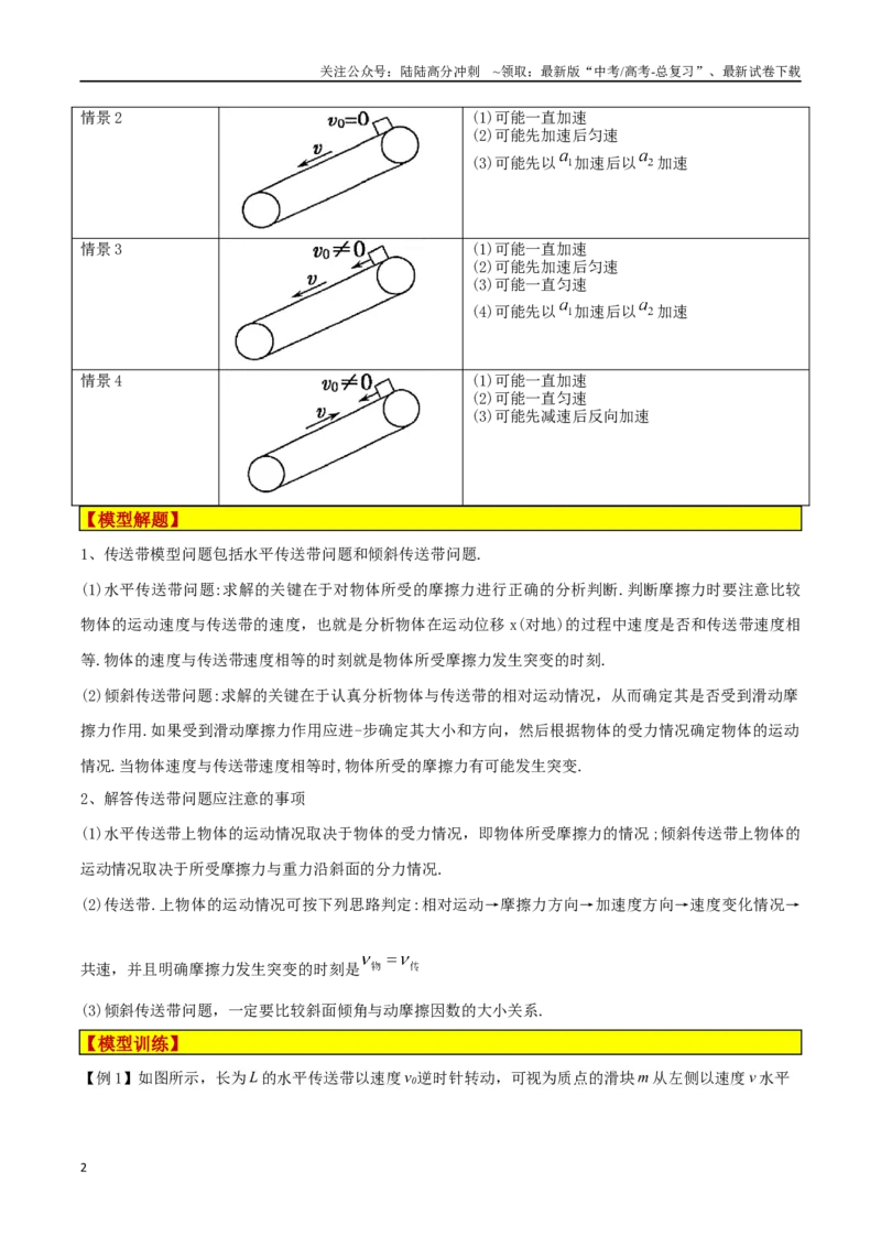 《模型06、皮带（传送带）模型（解析版）_04-物理-高考总复习_专项复习_2024年_2024年高考物理答题技巧与模板构建》第2页预览