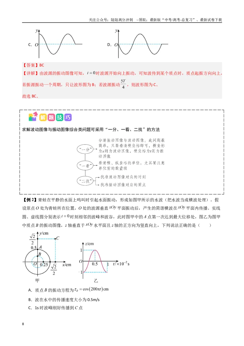 《抢分秘籍16振动图像与波动图像的综合应用（三大题型）（教师版）_04-物理-高考总复习_专项复习_2025年_2025年高考物理抢分秘籍（新高考通用）_2025版》第8页预览