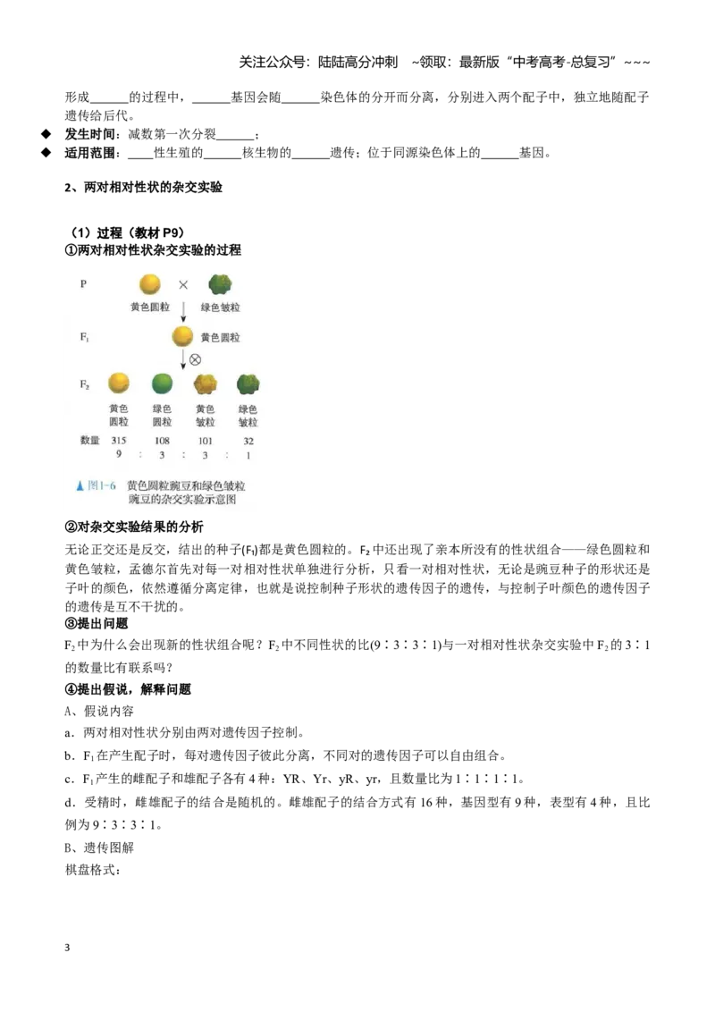 《抢分秘籍遗传与进化（回归教材知识清单）（教师版）_06-生物-高考总复习_专项复习_2026年-生物高考专项复习_2026年高考生物终极冲刺讲练测（全国通用）-G459_2026版》第4页预览