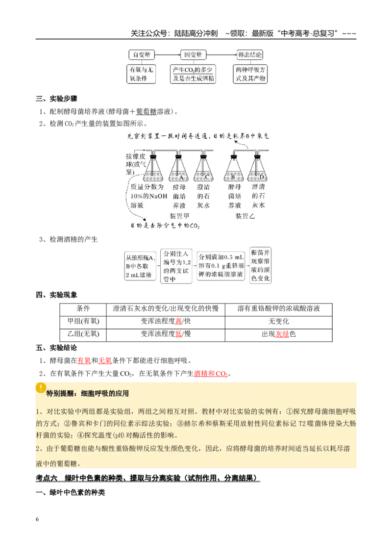 《抢分清单03细胞代谢（10大考点+6大易错）（抢分清单）_06-生物-高考总复习_专项复习_2026年-生物高考专项复习_2026年高考生物终极冲刺讲练测（全国通用）-G459_2026版》第6页预览