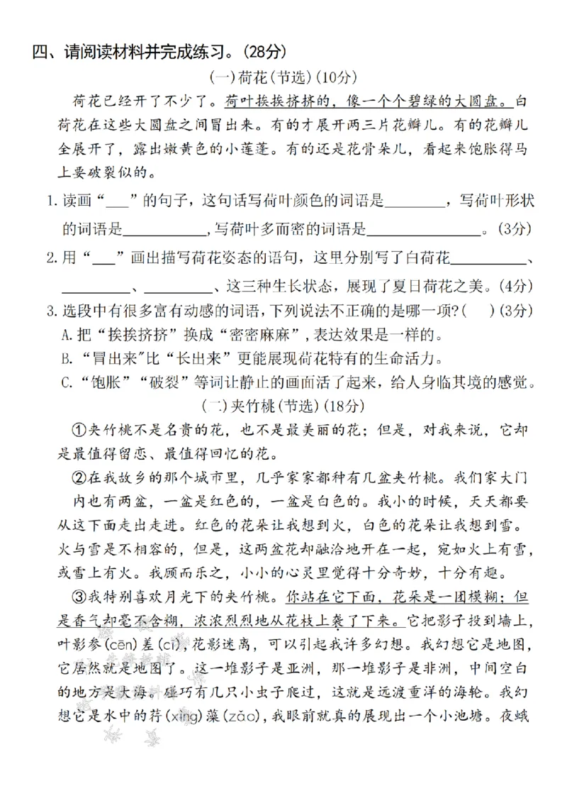 《2025春三年级下册语文第一单元拔尖检测卷-春回大地-SY_3年级下册同步教辅_3下-语文_三下语文单元+期中+期末试卷_三下语文单元试卷》第3页预览