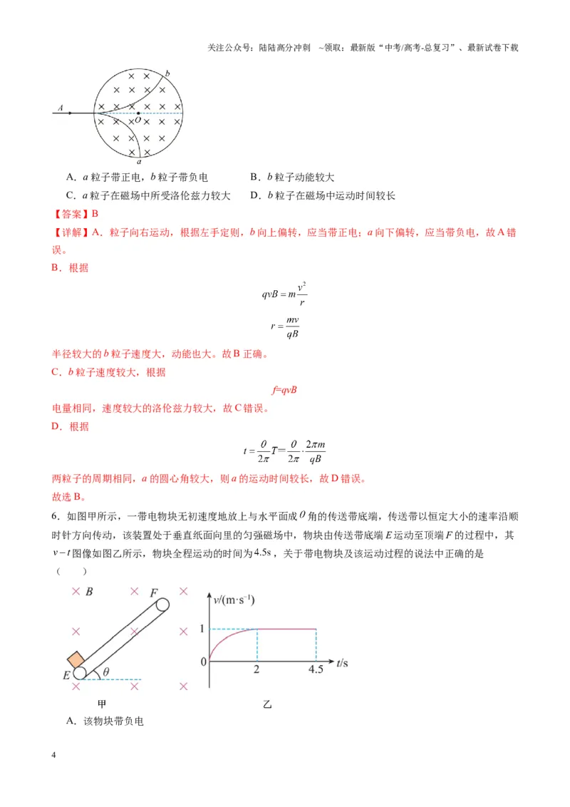 《测试11（教师版）_04-物理-高考总复习_一轮复习_2025年_2025年高考物理一轮复习讲义+练习+课件（新教材新高考）_第十一章磁场》第4页预览