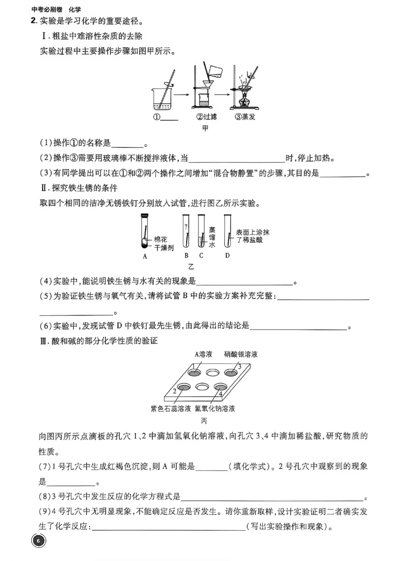 《化学逐题上分卷A4_2027版初中《必刷题42套新卷》（化学）（辽宁专用）》第10页预览
