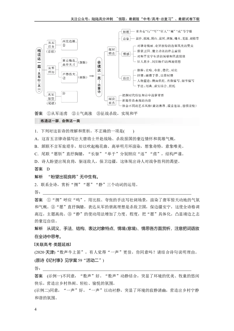 《板块六　学案60　赏析语言之炼字——咬文嚼字，尽得风流_一轮复习_2025年_2025年大一轮复习讲义人教版语文_资料_1-资料_大一轮复习讲义教师专用_板块六~板块十_板块六　古诗阅读与鉴赏》第4页预览