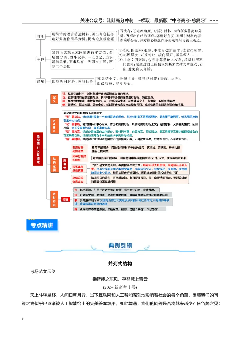 《核心考点04议论文的结构与构思（讲义）（全国通用）（教师版）_一轮复习_2026年-语文一轮复习_2026年高考语文一轮复习考点精讲精练（新高考通用）-G58_2026版》第9页预览