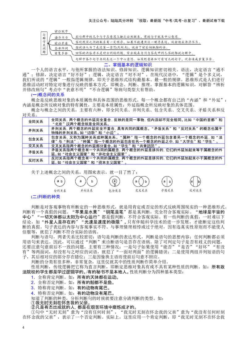 《查漏知识语用中需要的语法和逻辑知识整合-_专项复习_2025年_2025年高考语文抢押秘籍（黑吉辽蒙专用）》第4页预览