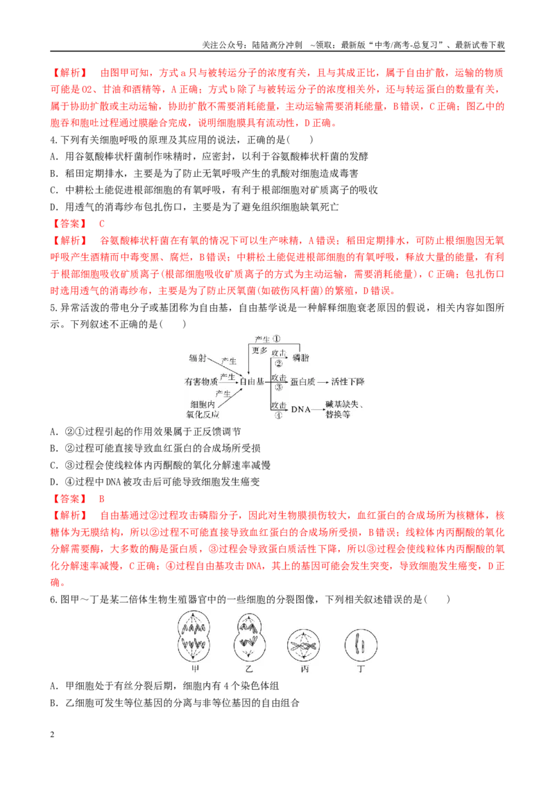 《模拟卷01（新疆、西藏专用）（解析版）_06-生物-高考总复习_专项复习_2025年_2025年高考生物模拟卷（新疆、西藏专用）8套》第2页预览