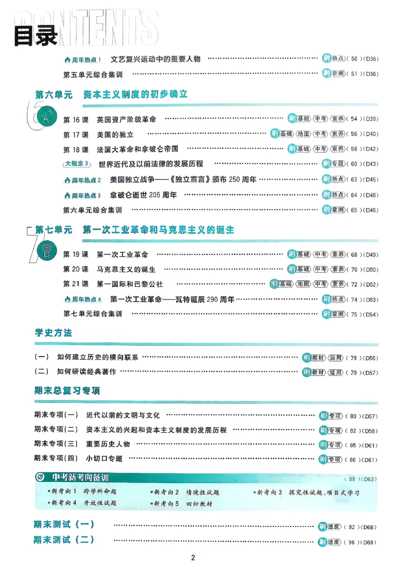 《26秋九上历史必刷题_2027版初中《必刷题》9年级上册（历史）》第4页预览