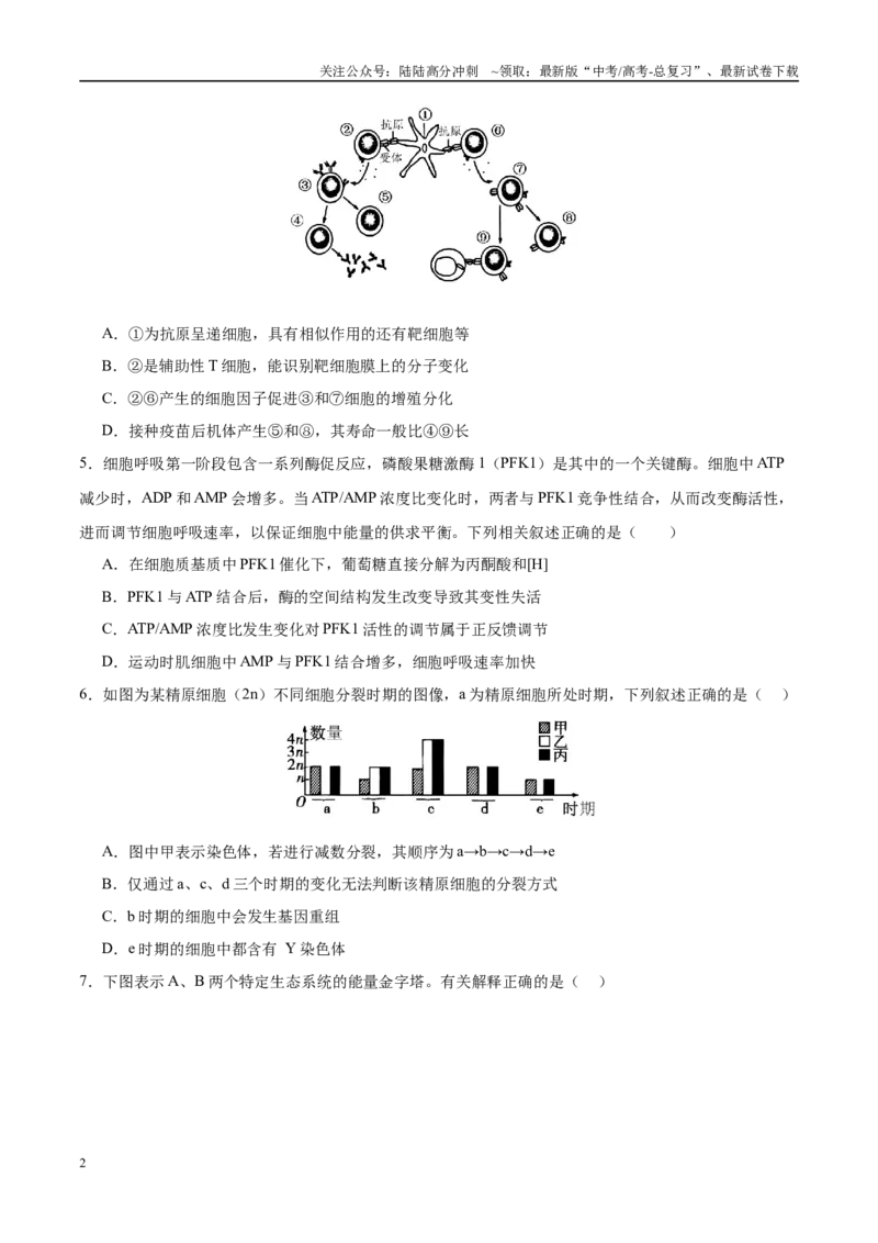 《模拟卷03（福建专用）（考试版）_06-生物-高考总复习_专项复习_2025年_2025年高考生物模拟卷（福建专用）8套》第2页预览