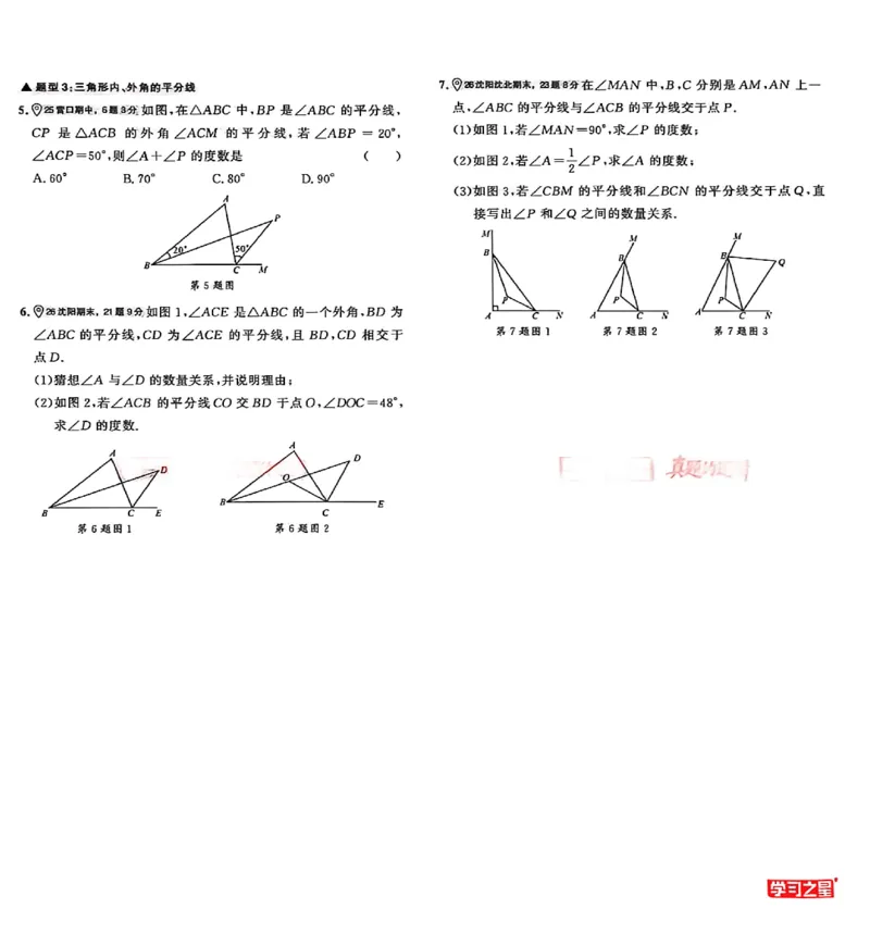 《专题卷A4(两列）_26秋小学初中各机构教辅大合集（一本、教材帮、阳光同学、王朝霞、实验班、小典中点、上分卷、白欧、课堂笔记等等）_26秋初中教辅资料_26秋《学习之星》系列》第8页预览