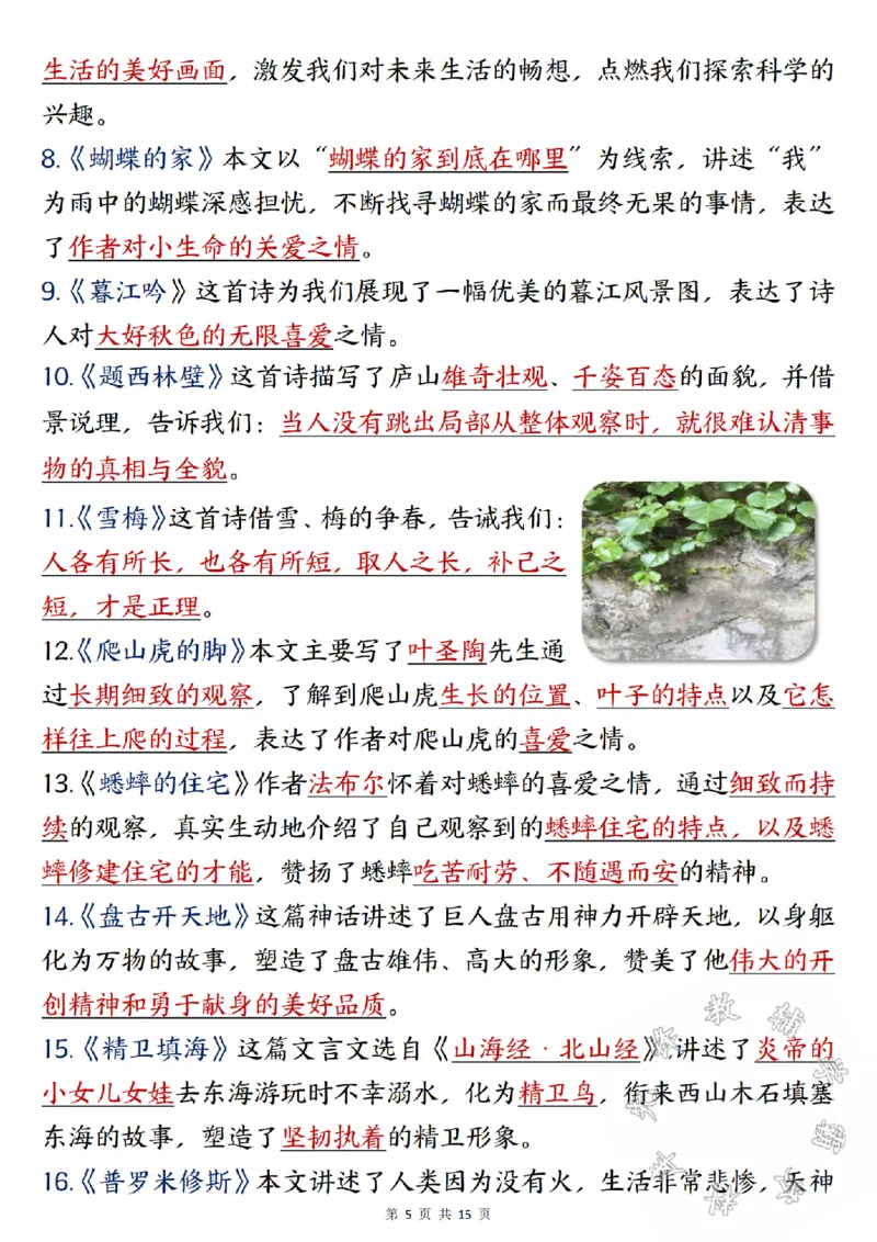 《24学年四年级上册语文期中总复习重点知识点归纳整理SY_4年级上册同步教辅_4上-语文_四上语文专项练习》第5页预览