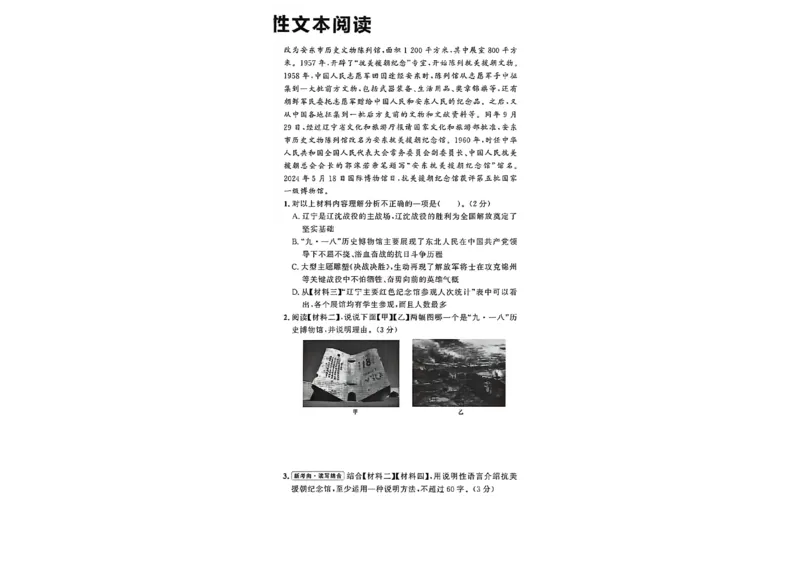 《九上语文专项卷A4（一列）(1)_26秋小学初中各机构教辅大合集（一本、教材帮、阳光同学、王朝霞、实验班、小典中点、上分卷、白欧、课堂笔记等等）_26秋初中教辅资料》第5页预览
