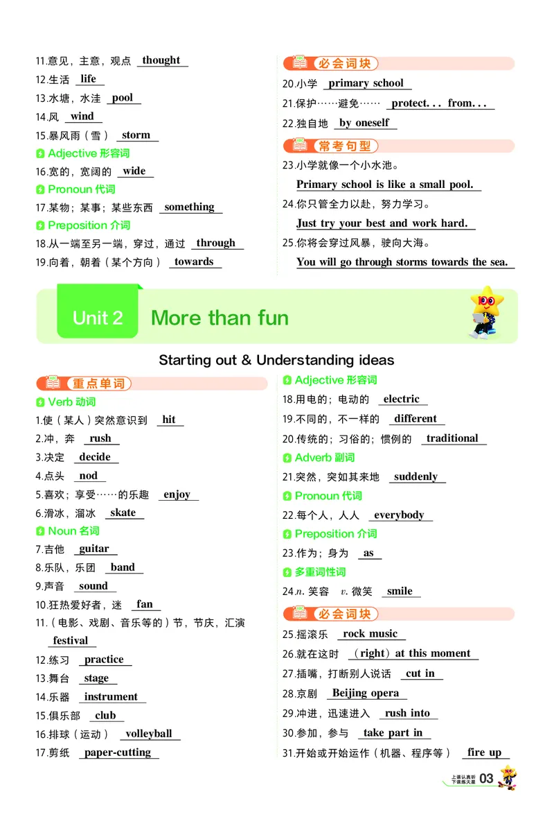 《2026秋一遍过英语七上外研默写本答案_26秋小学初中各机构教辅大合集（一本、教材帮、阳光同学、王朝霞、实验班、小典中点、上分卷、白欧、课堂笔记等等）_26秋初中教辅资料》第3页预览