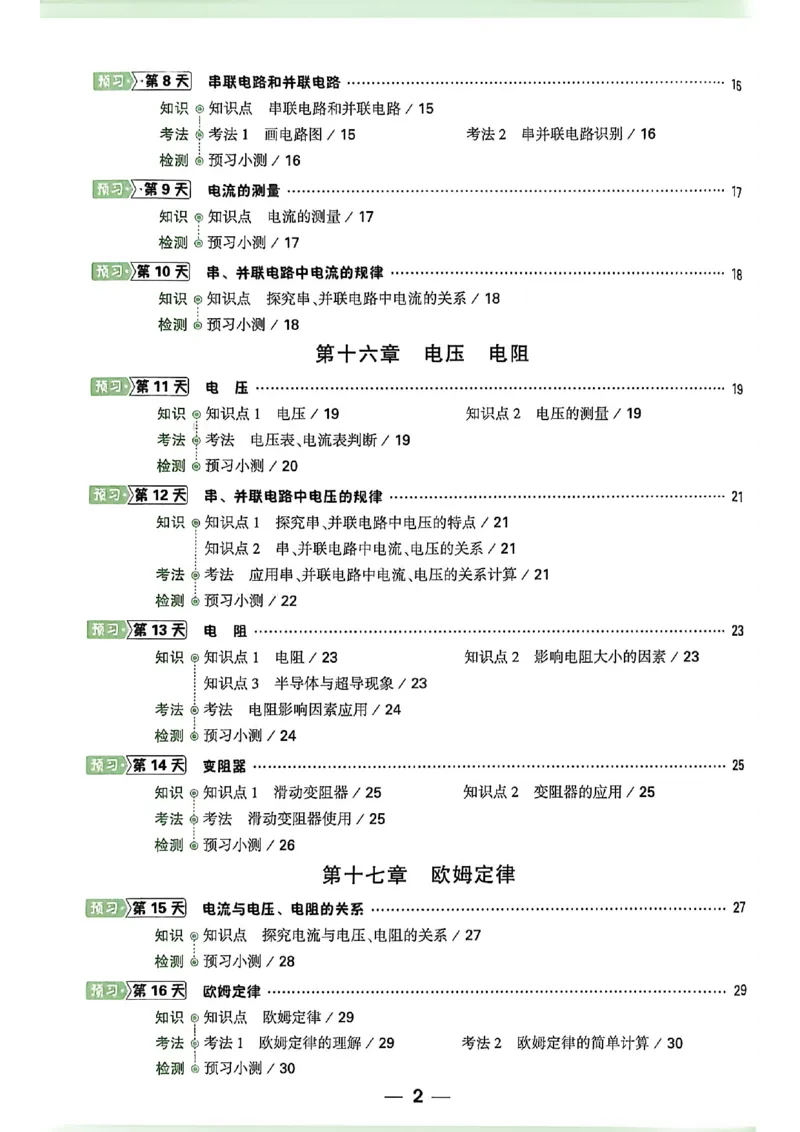 《2027中考预习新初三物理_26秋小学初中各机构教辅大合集（一本、教材帮、阳光同学、王朝霞、实验班、小典中点、上分卷、白欧、课堂笔记等等）_26秋初中教辅资料_26秋《万唯》系列》第3页预览