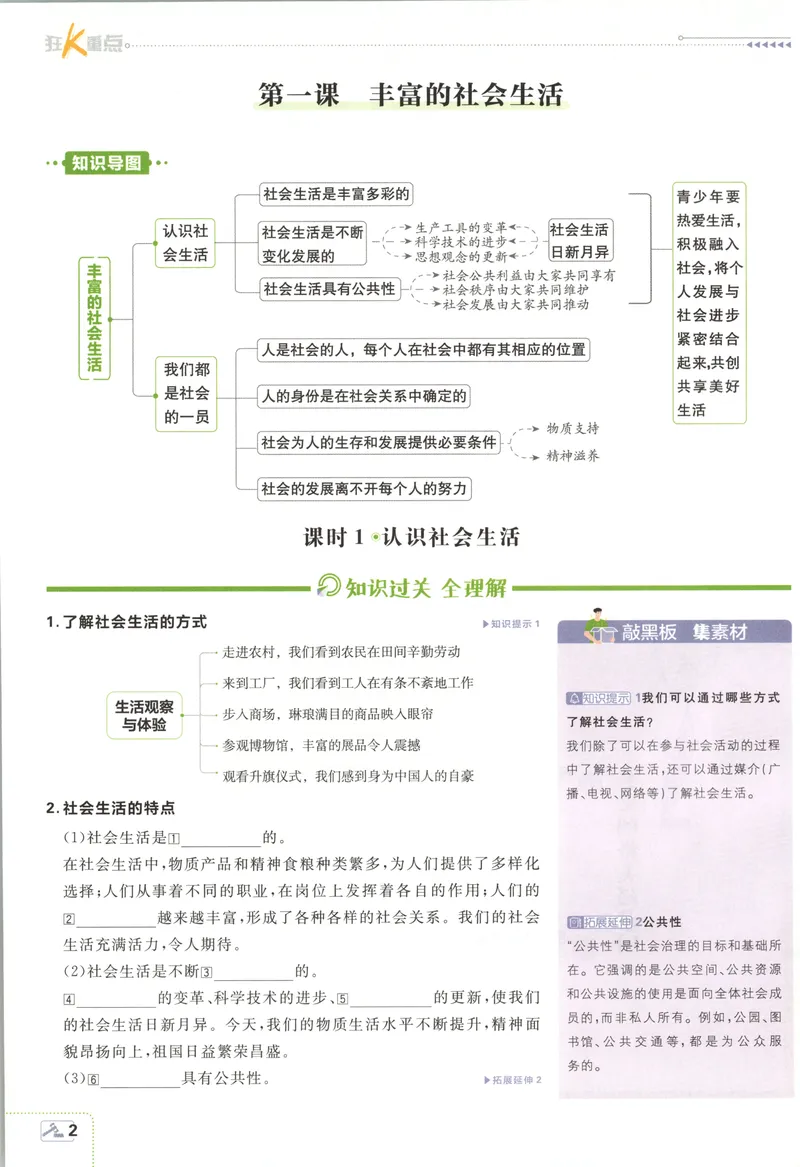 《2027《初中道法•必刷题》8上狂K重点_2027版初中《必刷题》8年级上册（道法）》第6页预览