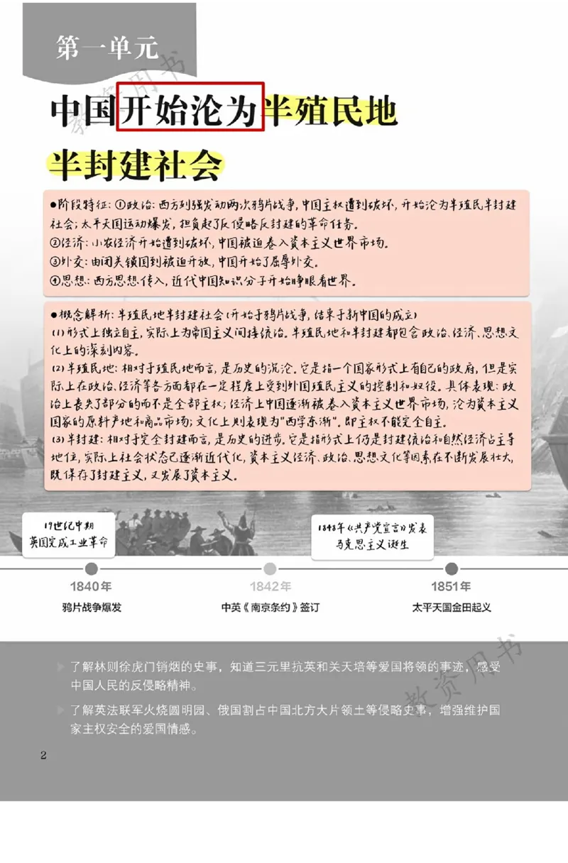 《2025秋《课堂笔记》八上历史（人教版）_26秋小学初中各机构教辅大合集（一本、教材帮、阳光同学、王朝霞、实验班、小典中点、上分卷、白欧、课堂笔记等等）_26秋初中教辅资料》第5页预览