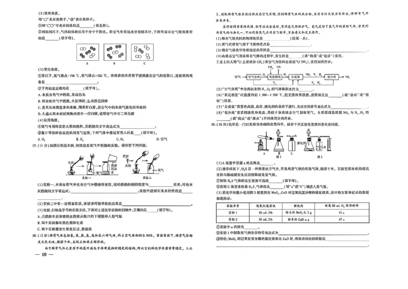 《八年级化学单元检测卷_2027版初中《练测考》8年级全一册（化学）（鲁教）(1)》第10页预览