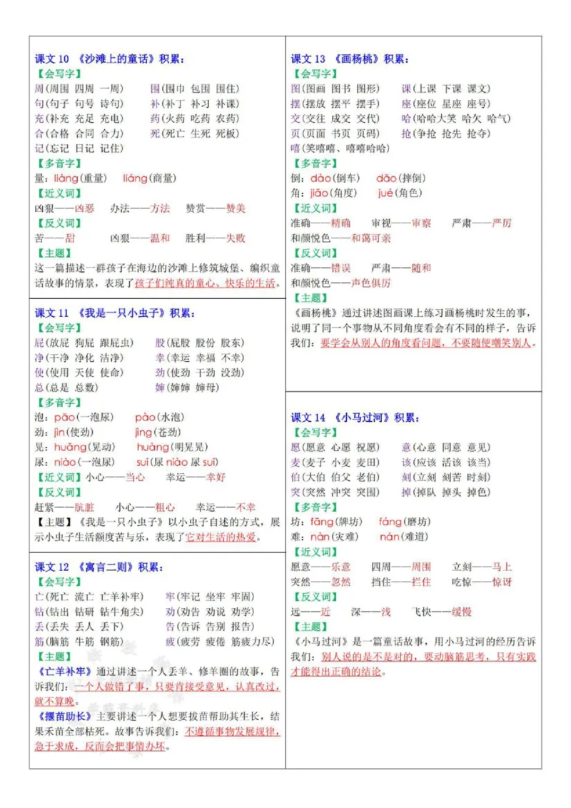 《2025春二年级下册课课贴（最新版）-SY(6)_2年级下册同步教辅_2下-语文_二下语文-课课练+课课贴》第4页预览