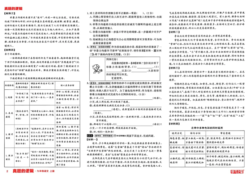 《九上语文专项卷A3(1)_26秋小学初中各机构教辅大合集（一本、教材帮、阳光同学、王朝霞、实验班、小典中点、上分卷、白欧、课堂笔记等等）_26秋初中教辅资料_26秋《学习之星》系列》第5页预览