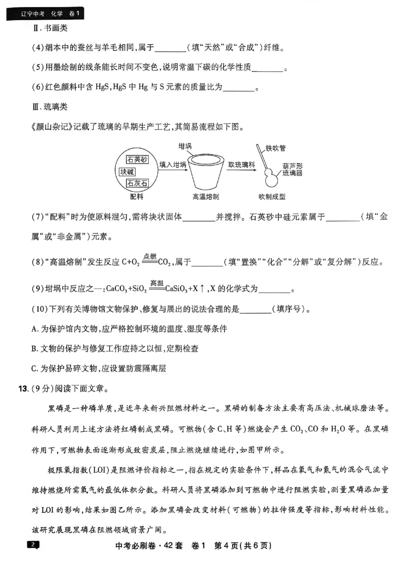 《化学42套主册A4_2027版初中《必刷题42套新卷》（化学）（辽宁专用）》第10页预览