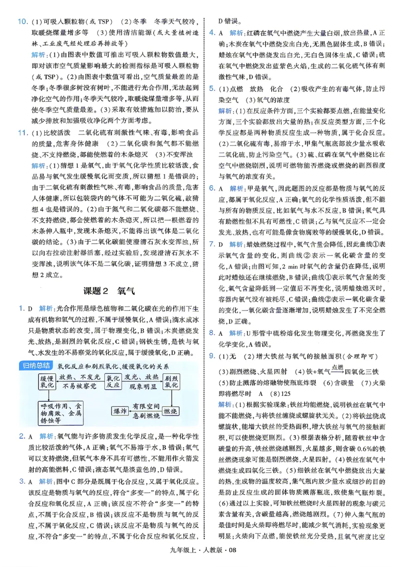 《答案_2027版初中《4星学霸题中题》9年级上册（化学）（人教）》第10页预览