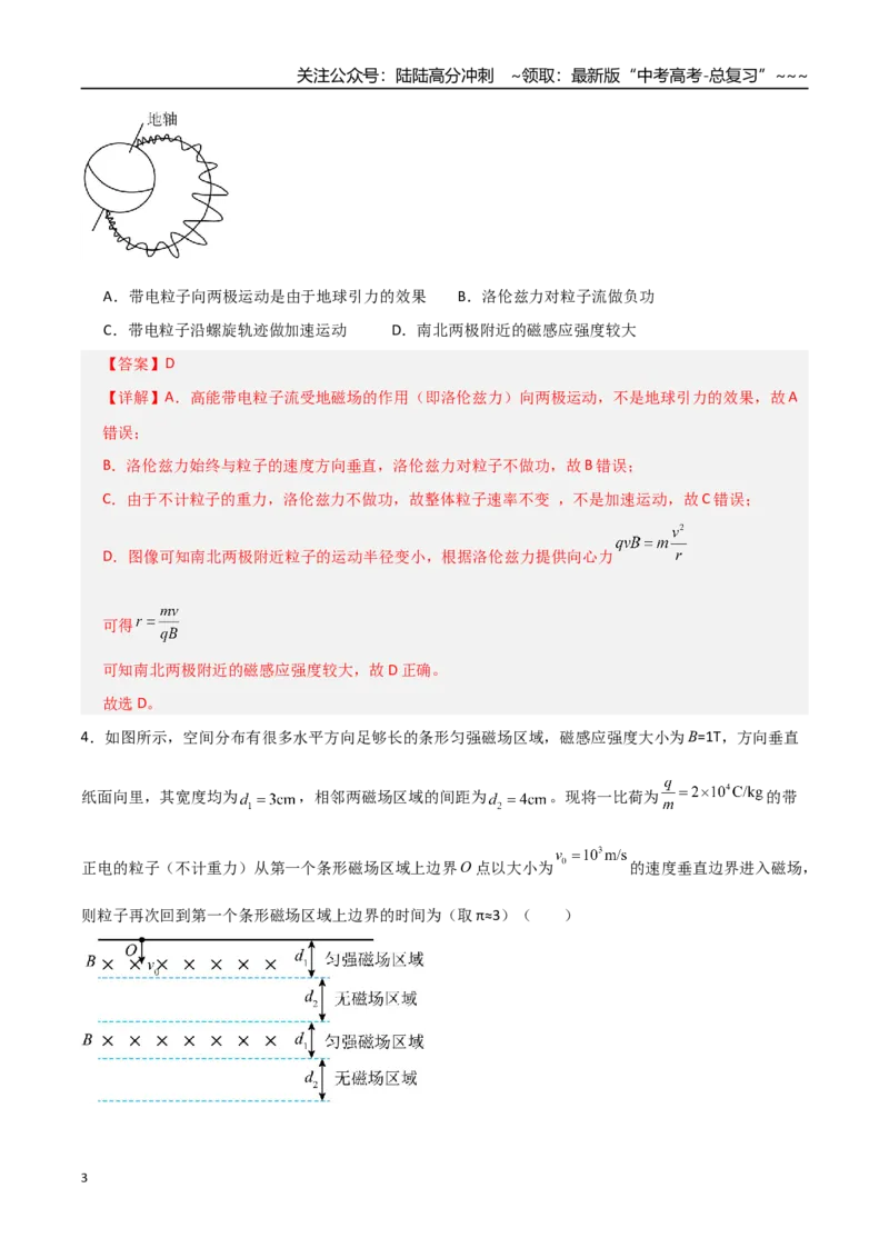 《板块十一磁场（综合训练）（全国通用）（教师版）_04-物理-高考总复习_一轮复习_2026年-物理高考一轮复习_2026年高考物理一轮复习讲义+练习+课件（新教材新高考）-G55_2026版》第3页预览