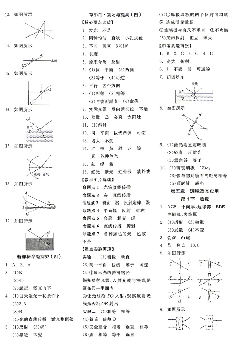 《八上物理·参考答案_26秋小学初中各机构教辅大合集（一本、教材帮、阳光同学、王朝霞、实验班、小典中点、上分卷、白欧、课堂笔记等等）_26秋初中教辅资料_26秋《全品作业本》》第9页预览