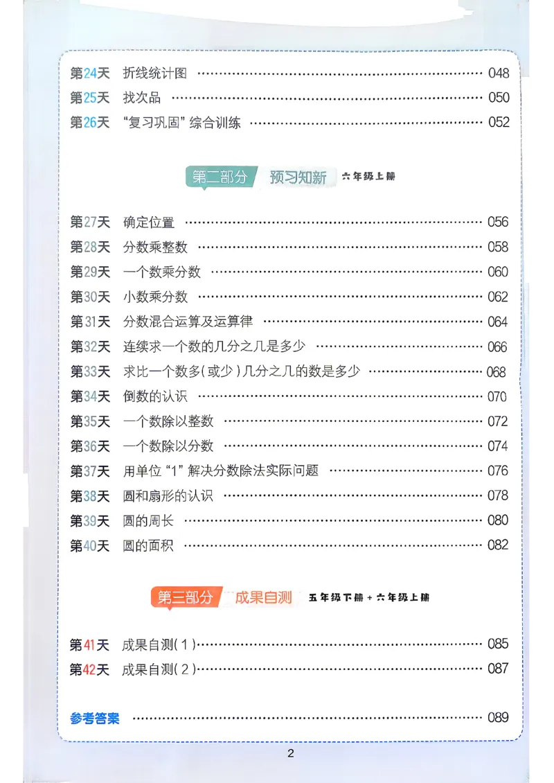 《26版五升六数学《一本暑假计算+应用题》人教版(1)_26秋小学初中各机构教辅大合集（一本、教材帮、阳光同学、王朝霞、实验班、小典中点、上分卷、白欧、课堂笔记等等）》第4页预览