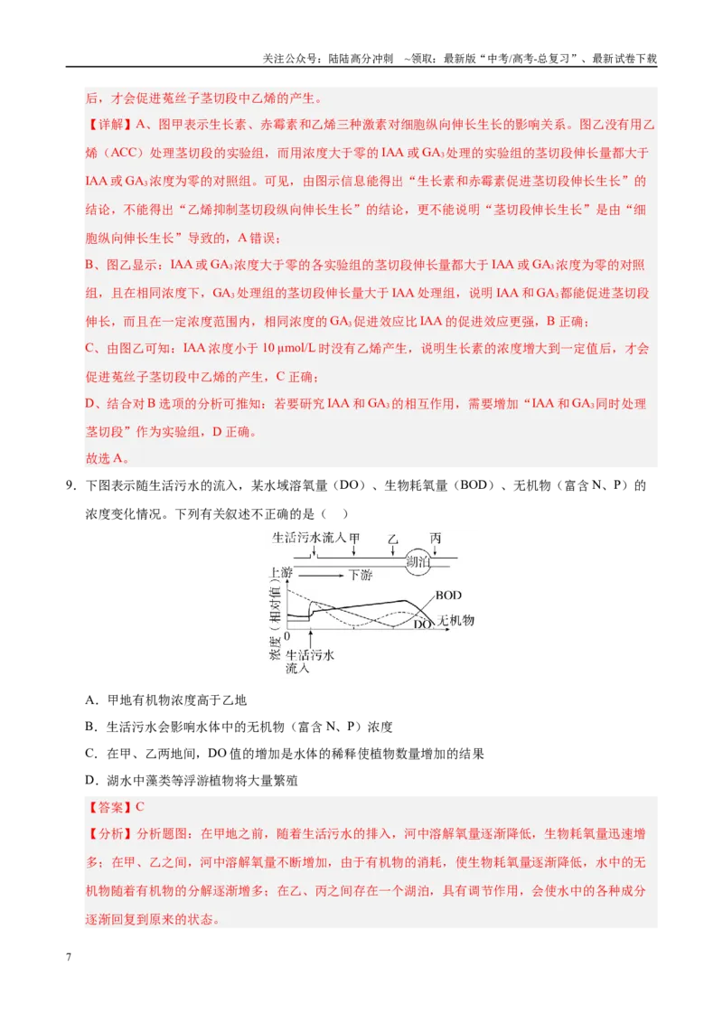 《模拟卷03（河北专用）（解析版）_06-生物-高考总复习_专项复习_2025年_2025年高考生物模拟卷（河北专用）4套》第7页预览