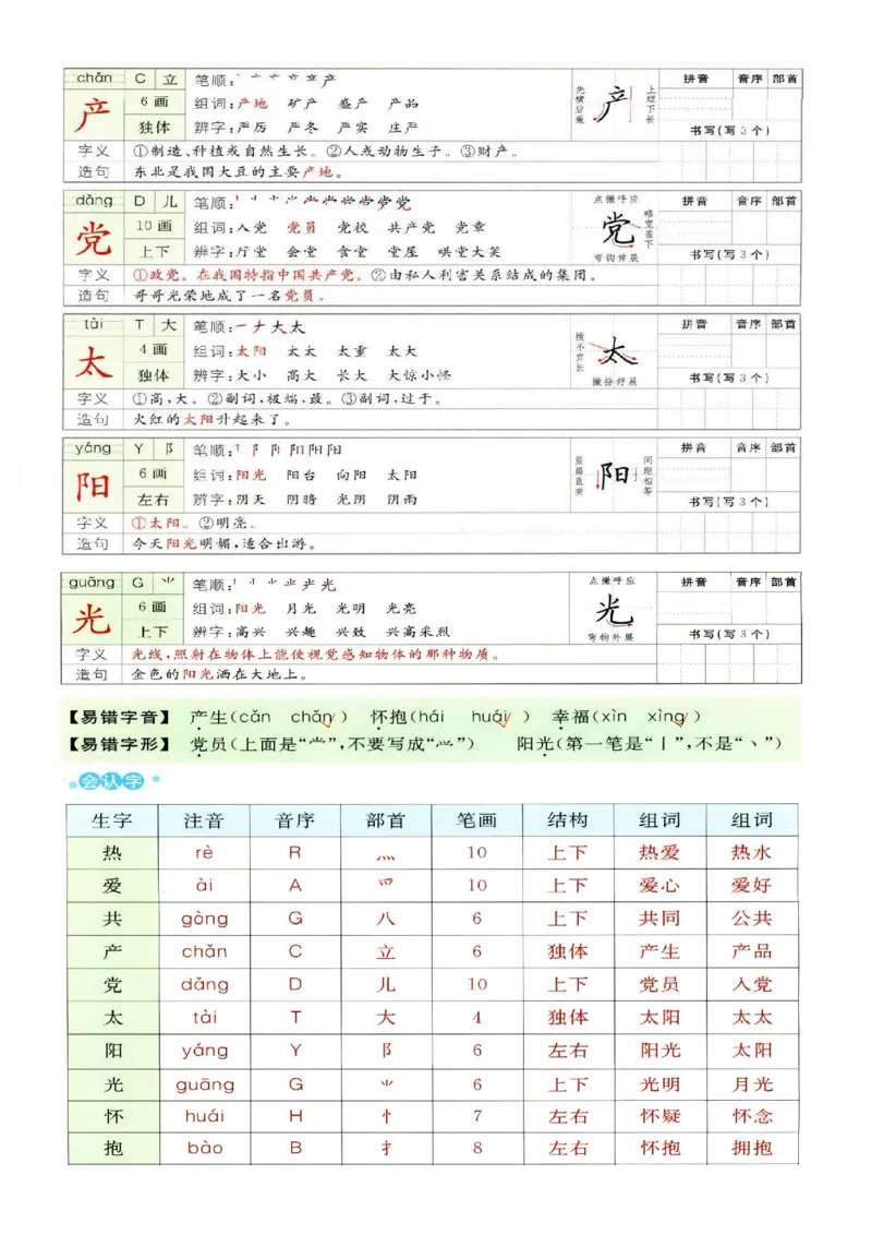 《2025新一年级下册语文1-8单元预习卡(1)_1年级下册同步教辅_1下-语文_一下语文-预习资料》第8页预览