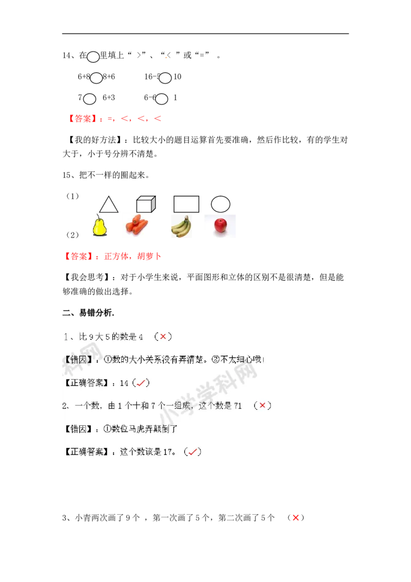 《20以内的加减法（师版）_小学数学口算速算资料合集_笔算题（1-小升初）_笔算题适合1年级_一年级计算题（综合练习）（三）（88页）_0120以内加减法（46页）_20以内加减法（7页）》第3页预览
