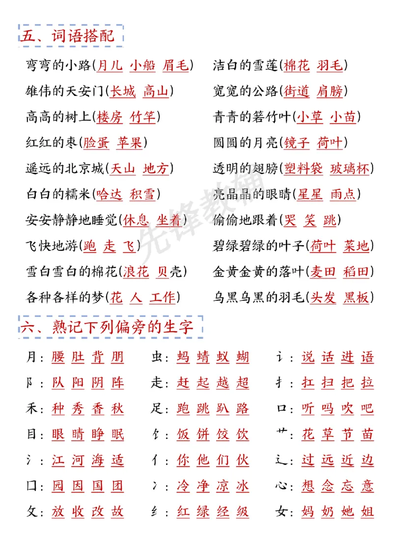 《2025年一年级语文下册期中高频考点知识汇总-SY_1年级下册同步教辅_1下-语文_一下语文-复习资料》第4页预览