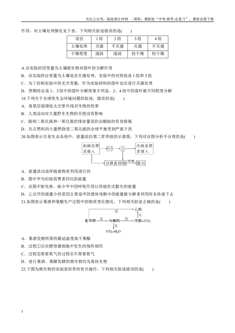 《模拟卷02（新疆、西藏专用）（考试版）_06-生物-高考总复习_专项复习_2025年_2025年高考生物模拟卷（新疆、西藏专用）8套》第5页预览