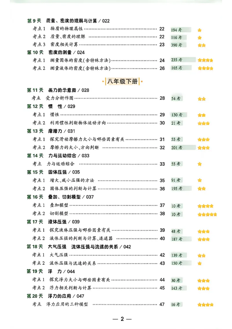 《2027中考早复习物理_26秋小学初中各机构教辅大合集（一本、教材帮、阳光同学、王朝霞、实验班、小典中点、上分卷、白欧、课堂笔记等等）_26秋初中教辅资料_26秋《万唯》系列_物理》第5页预览