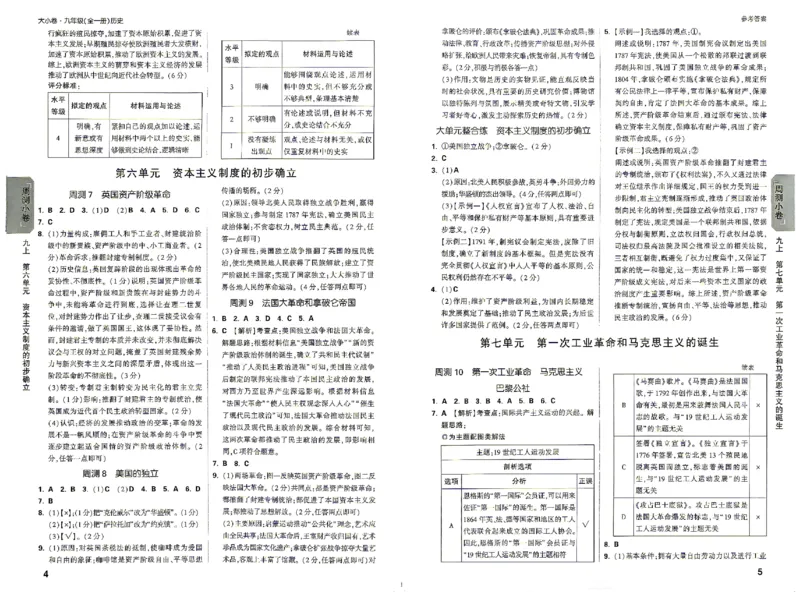 《2027《万唯中考•大小卷》历史9全参考答案_26秋小学初中各机构教辅大合集（一本、教材帮、阳光同学、王朝霞、实验班、小典中点、上分卷、白欧、课堂笔记等等）_26秋初中教辅资料》第4页预览