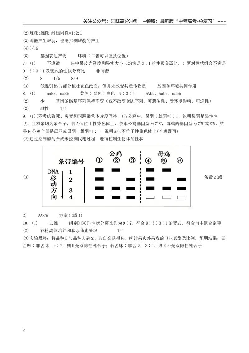 《抢分05遗传规律的应用（5大考向）（答案版）_06-生物-高考总复习_专项复习_2026年-生物高考专项复习_2026年高考生物终极冲刺讲练测（全国通用）-G459_2026版》第2页预览