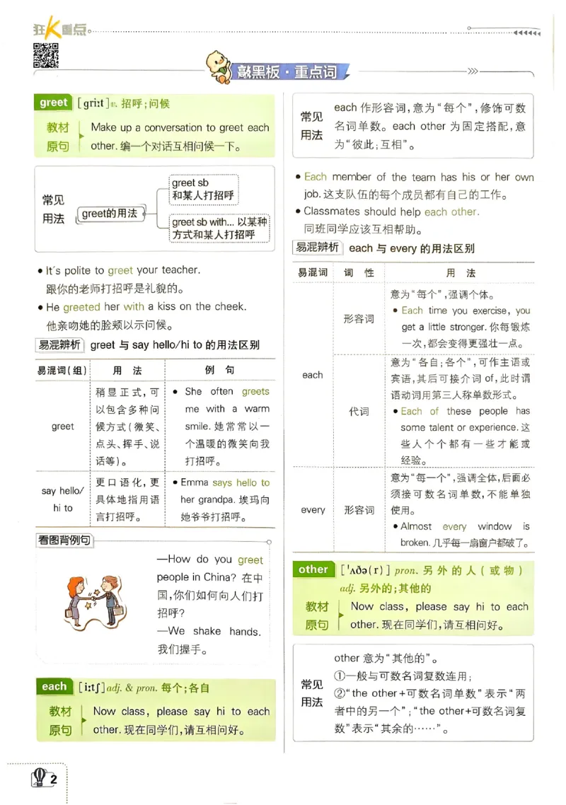 《狂K重点_2027版初中《必刷题》7年级上册（英语）（人教版）》第5页预览