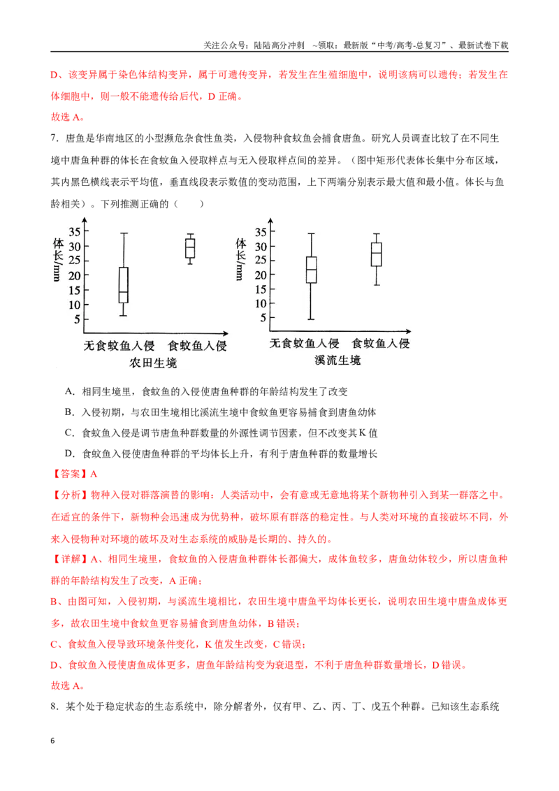 《生物（天津卷）（全解全析）_06-生物-高考总复习_二轮复习_2025年_2025年高考生物第二次模拟卷26套_生物（天津卷）_生物（天津卷）-学易金卷：2025年高考第二次模拟考试》第6页预览