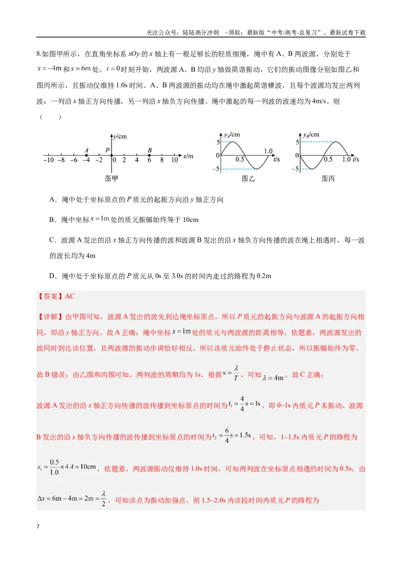 《物理（天津卷）（全解全析）_04-物理-高考总复习_专项复习_2025年_2025年高考第一二三次模拟卷（多地区）物理_2025年高考物理第二次模拟卷25套_物理（天津卷）》第7页预览