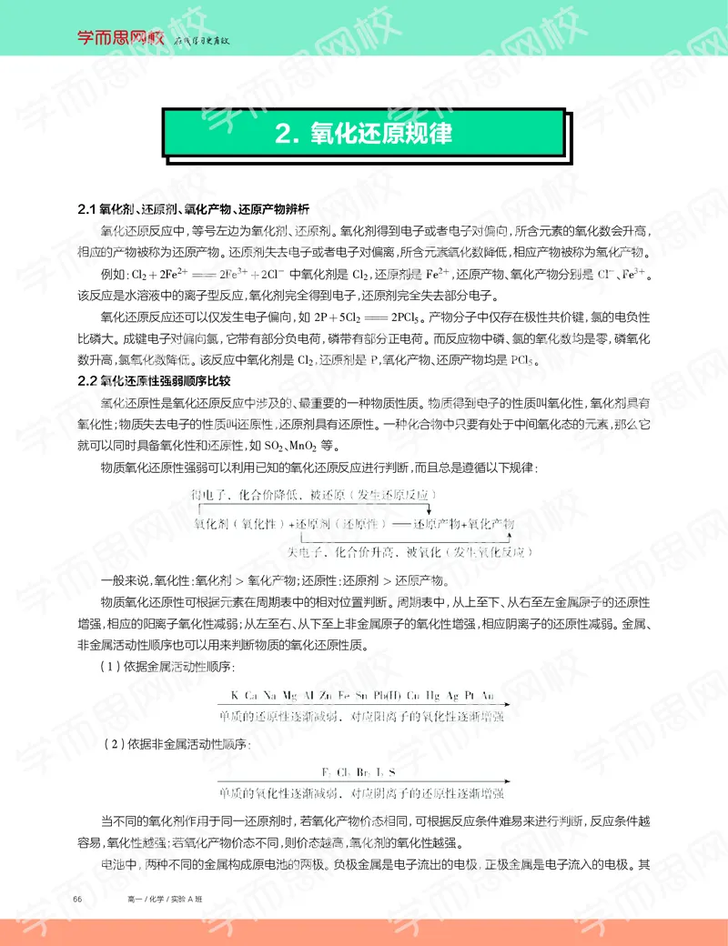《2019秋高一化学实验A班讲义12-41ff6d5f1282_学而思高一全套_2019秋季高一1_19秋季实验A班高一化学直播班16讲张鑫雨_讲义及答案》第4页预览