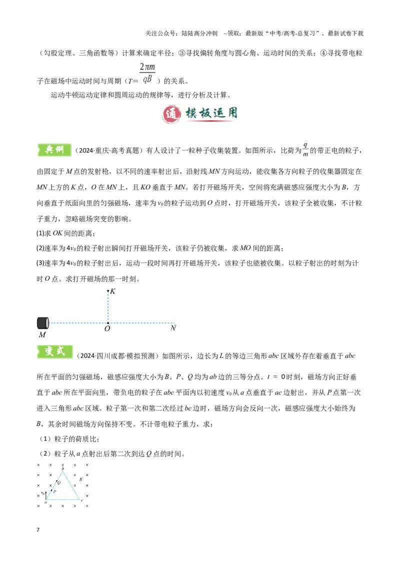 《模板11-1磁场（四大题型）（原卷版）_04-物理-高考总复习_专项复习_2025年_2025年高考物理答题技巧与答题模板（全国通用）》第7页预览