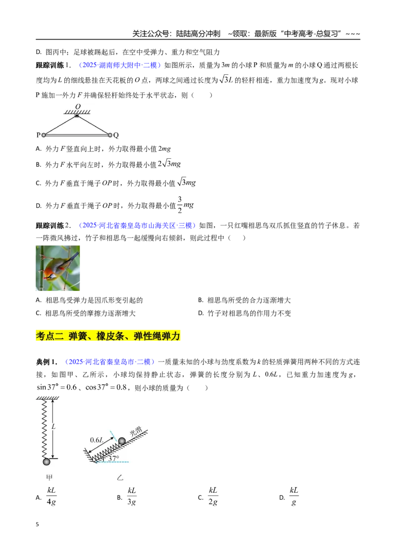 《第04讲重力、弹力和摩擦力（高效培优讲义）（学生版）_04-物理-高考总复习_一轮复习_2026年-物理高考一轮复习_2026年高考物理一轮复习考点精讲精练（新高考通用）-G58_2026版》第5页预览