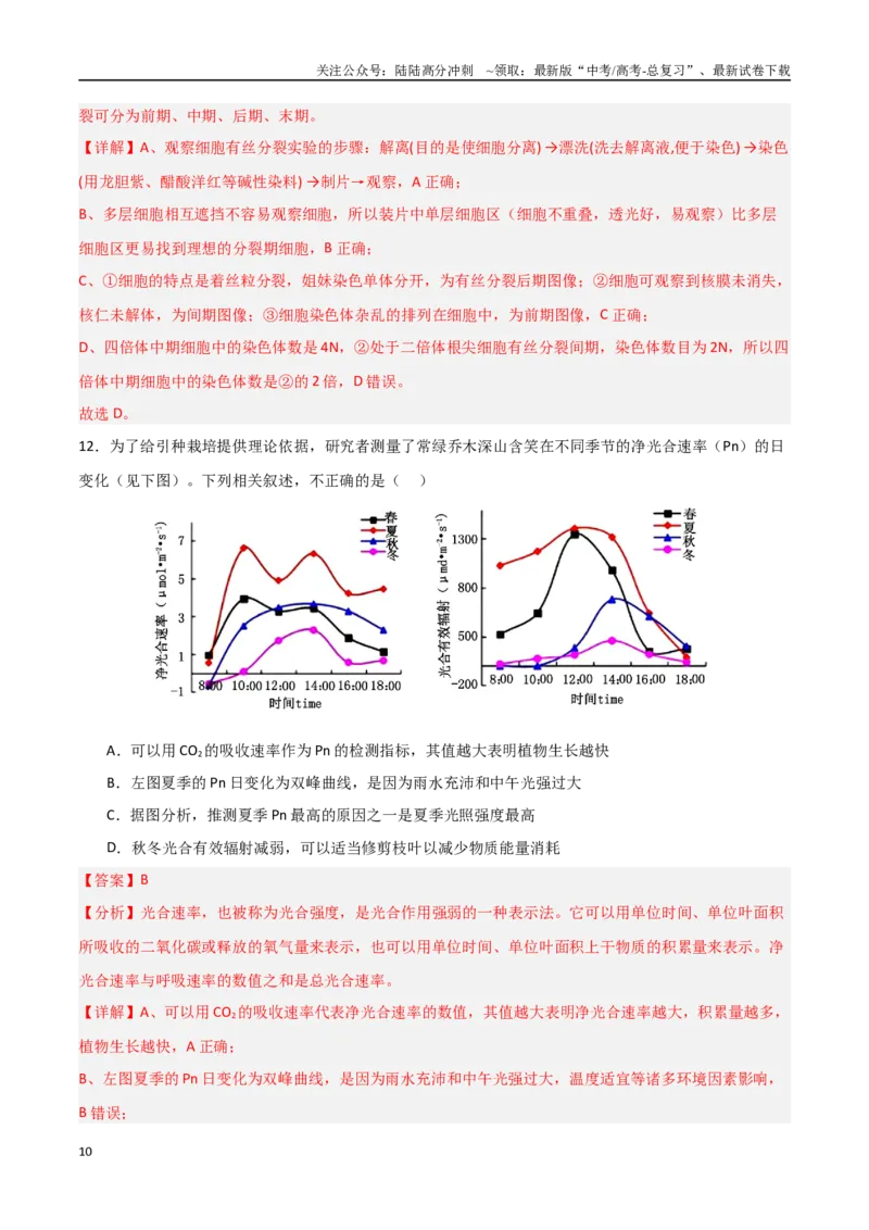《生物（北京卷）（全解全析）_06-生物-高考总复习_二轮复习_2025年_2025年高考生物第二次模拟卷26套_生物（北京卷）》第10页预览