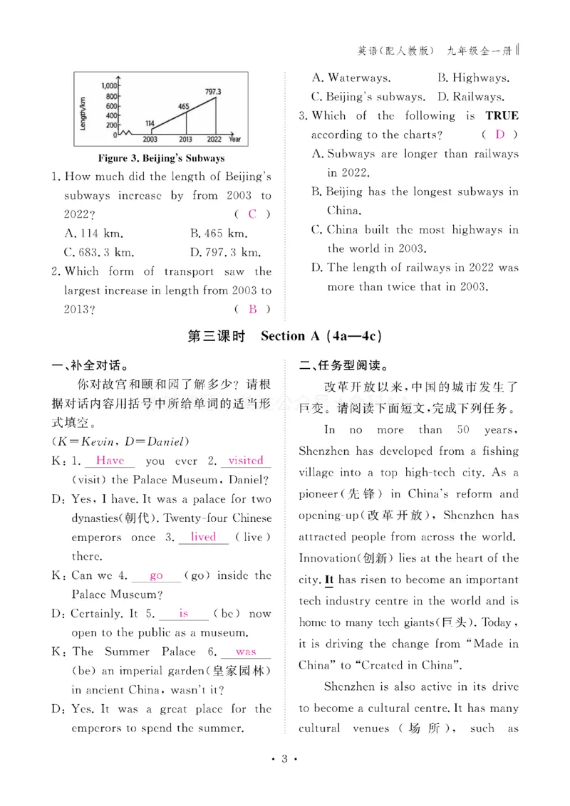 《2027《初中同步智慧作业本》英语9全(RJ)教用_2027版初中《同步智慧作业本》9年级全册（语数外）（人教）》第4页预览