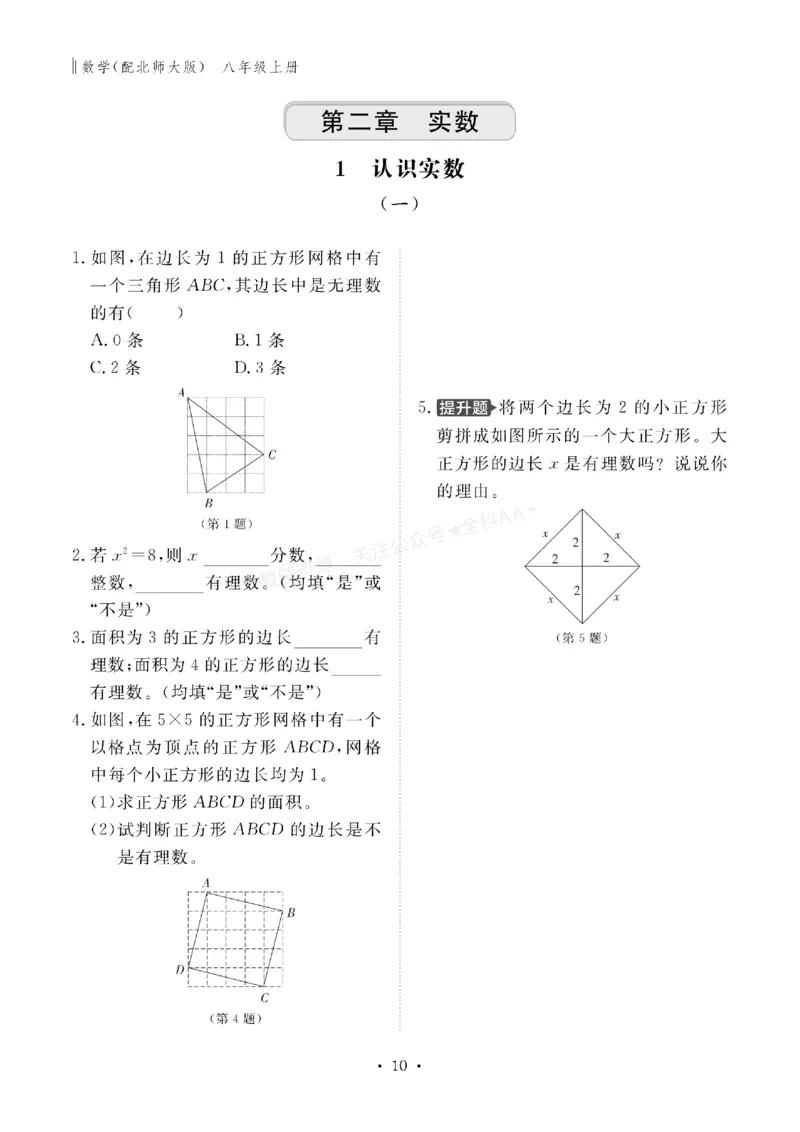 《2027《初中同步智慧作业本》数学8上(BSD)_2027版初中《同步智慧作业本》8年级上册（语数外）（人教）》第10页预览