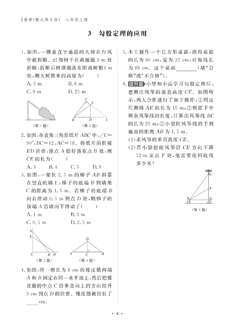 《2027《初中同步智慧作业本》数学8上(BSD)_2027版初中《同步智慧作业本》8年级上册（语数外）（人教）》第4页预览
