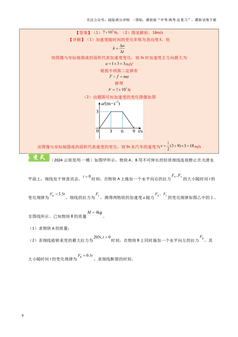 《模板03牛顿运动定律（六大题型）（解析版）_04-物理-高考总复习_专项复习_2025年_2025年高考物理答题技巧与答题模板（全国通用）》第9页预览